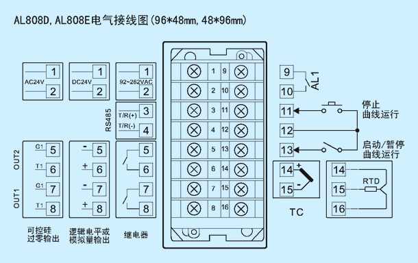 AL808D / AL808E wiring diagram