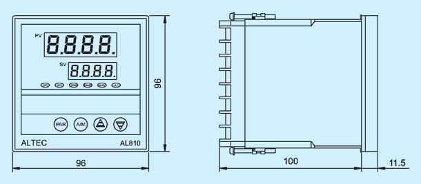 AL810 外形尺寸圖